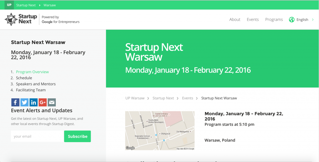 start up next warsaw