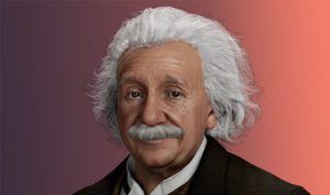 Virtual version of Albert Einstein (Image credit: UneeQ)